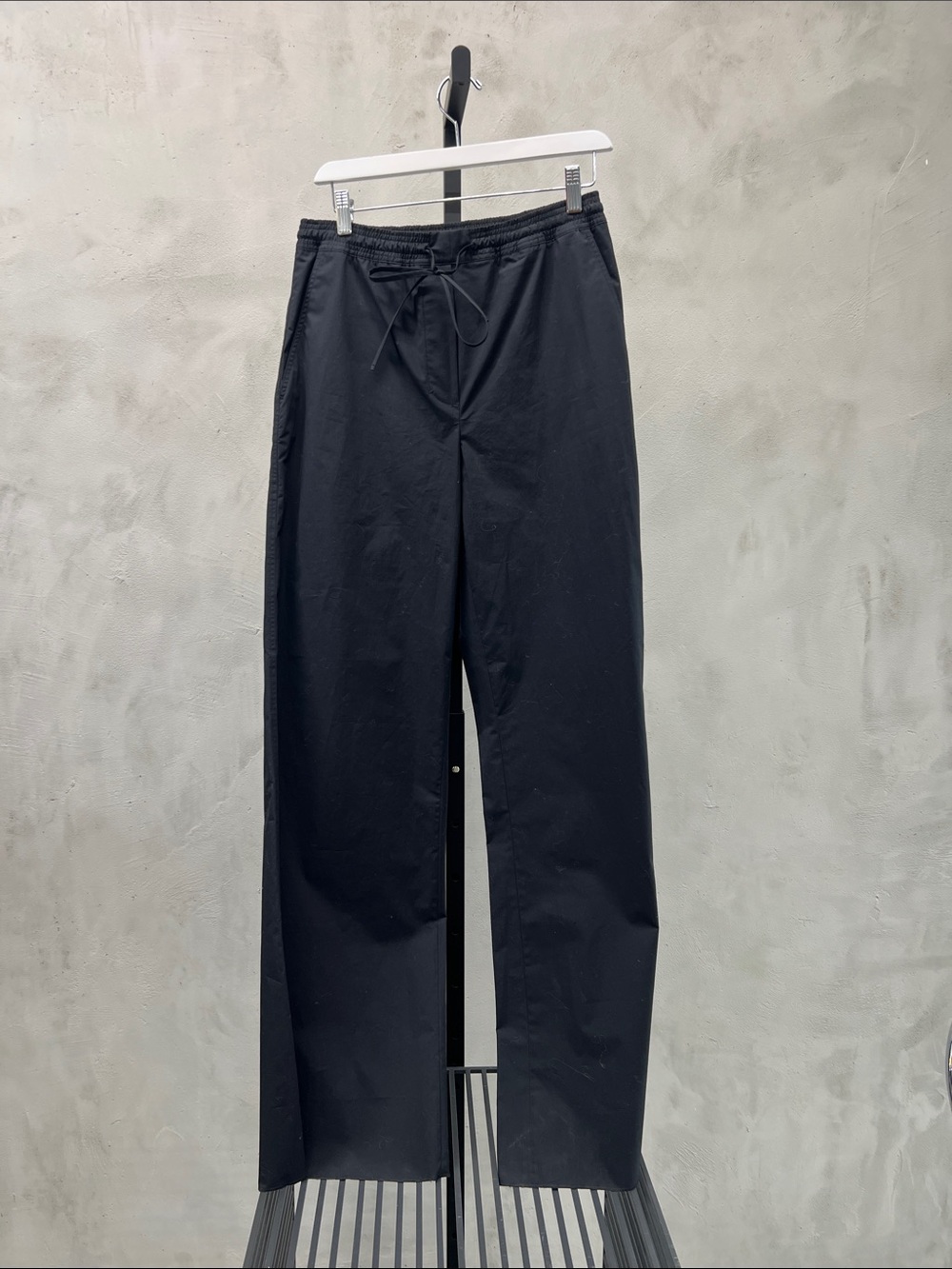 Classic Black Drawstring Chinos for Women